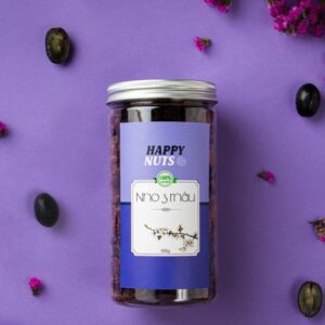 nho kho 3 mau chile happy nuts 500gr 1